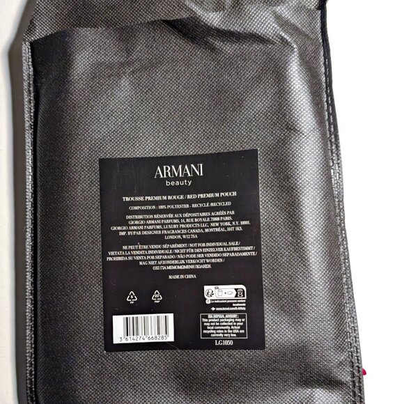 🎄 Giorgio Armani Beauty Red Cosmetic Pouch Bag – NEW in Duster 🎁 - Picture 7 of 7